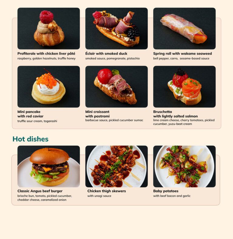Canape and hot