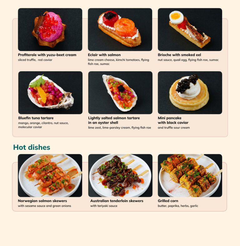 Canape and hot