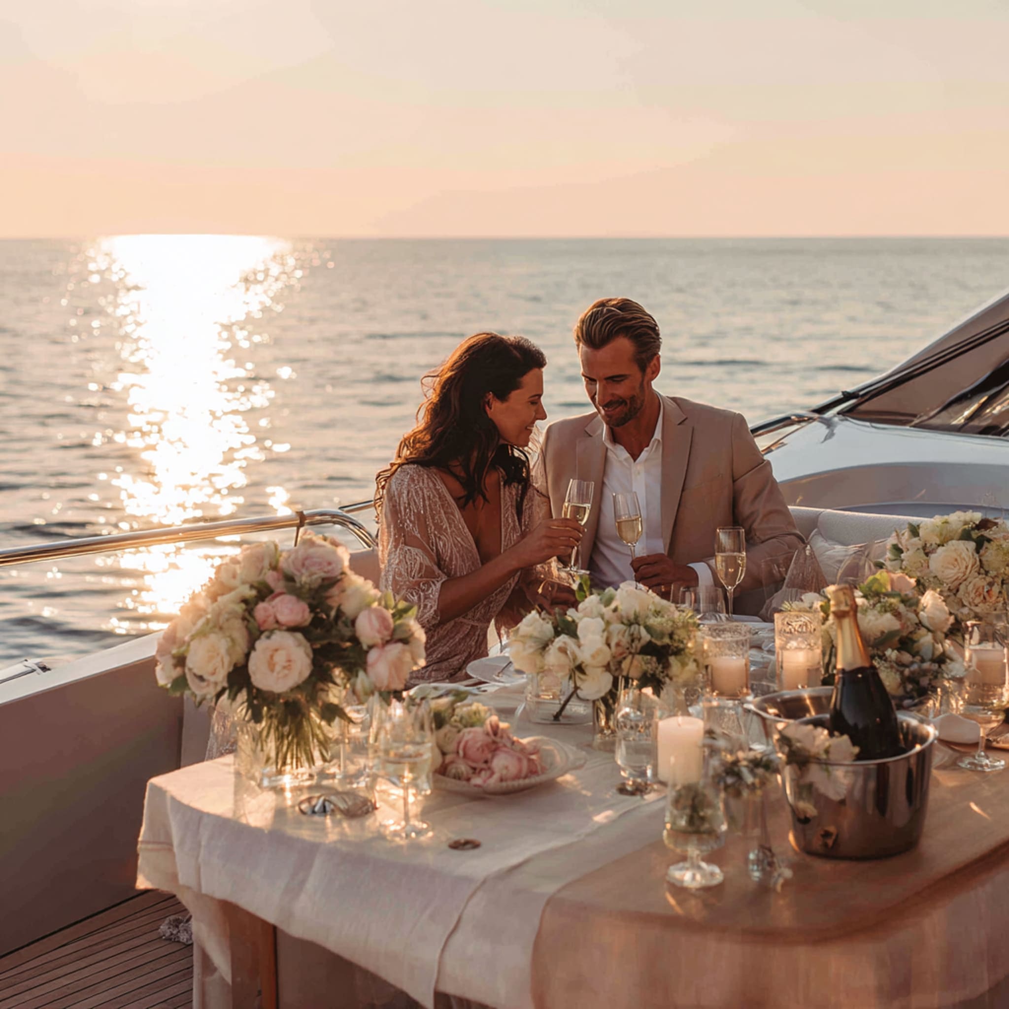 Romantic evening on a yacht dubai
