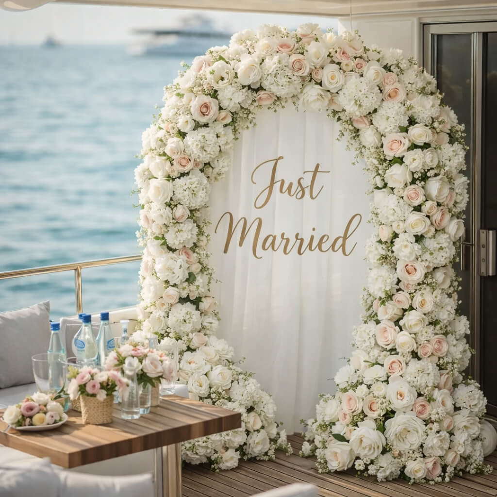 Wedding decoration aurumyachts dubai