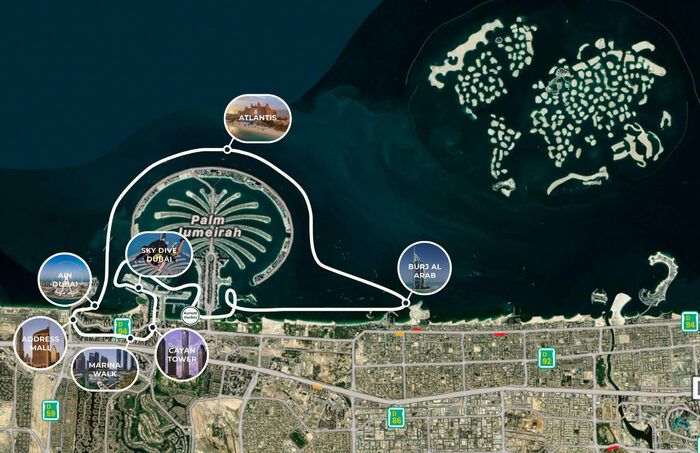 Yacht routes Duabai