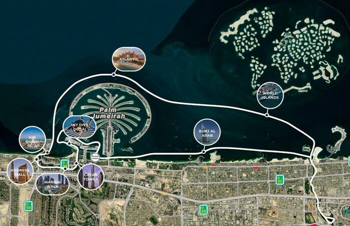 Yacht routes Duabai
